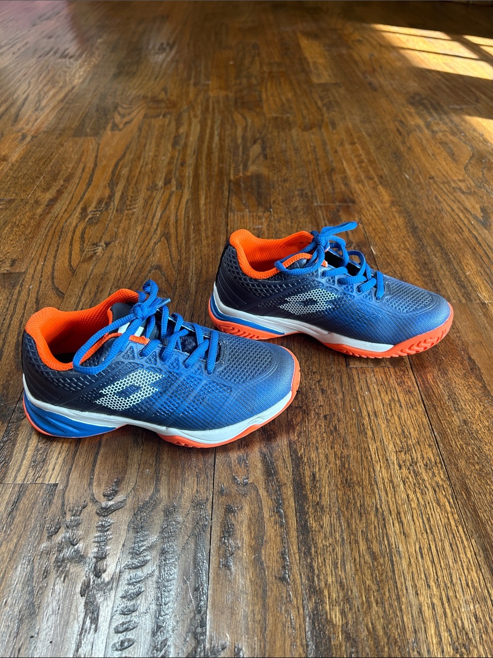 Kids Navy and Orange Athletic Sneakers
